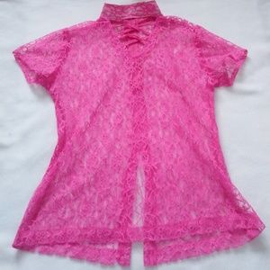 Pink Lace Shirt